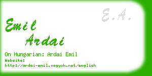 emil ardai business card